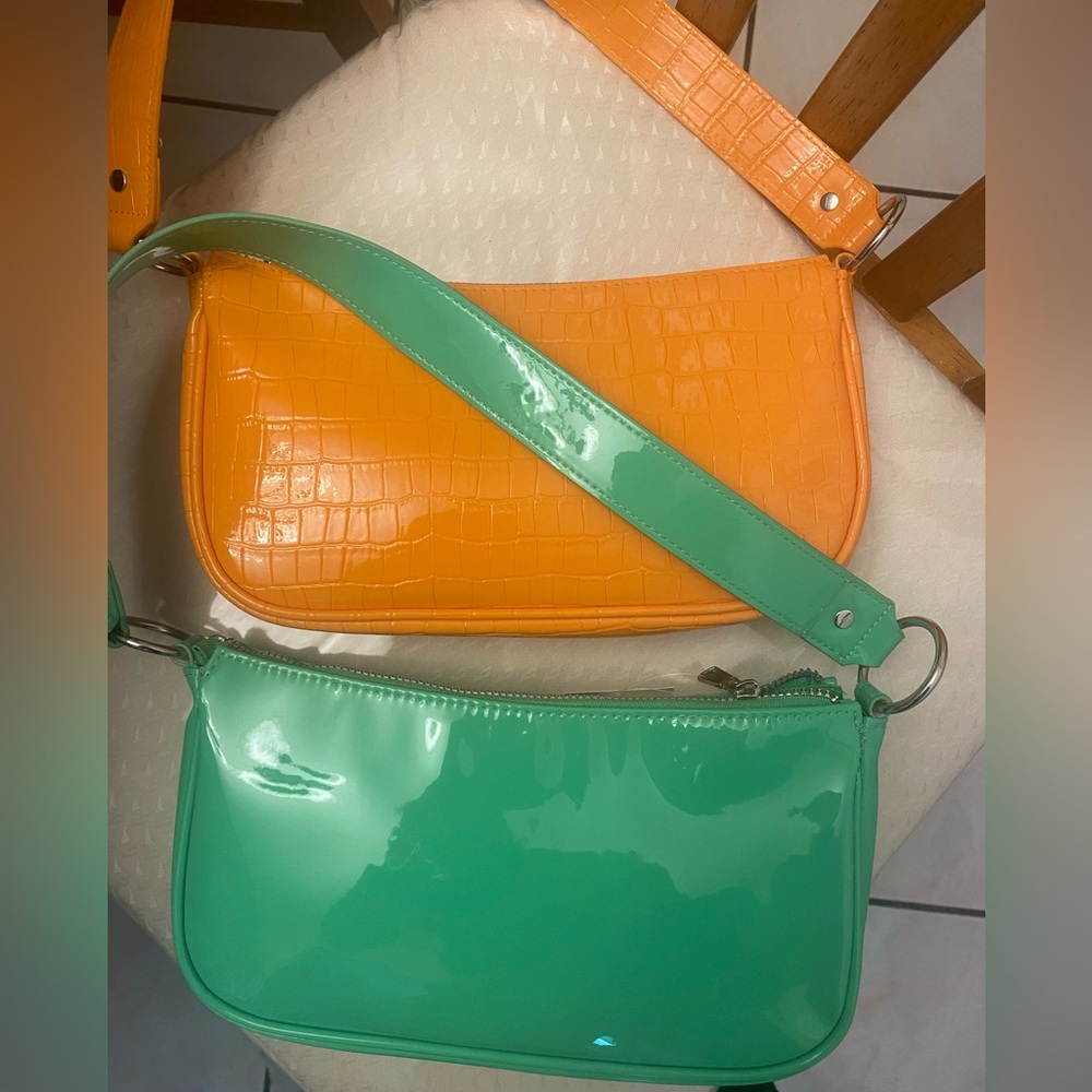Orange and Green Women's Shoulder Bags (2)